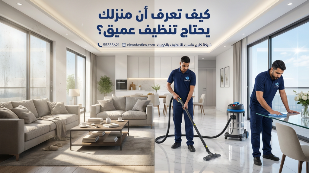 كيف تعرف أن منزلك يحتاج تنظيف عميق؟ شركة كلين فاست